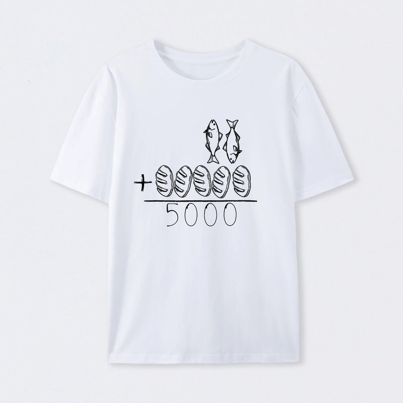 2 Fishes 5 Breads Jesus Feeds The 5000 Christian Bible Verses T-Shirt