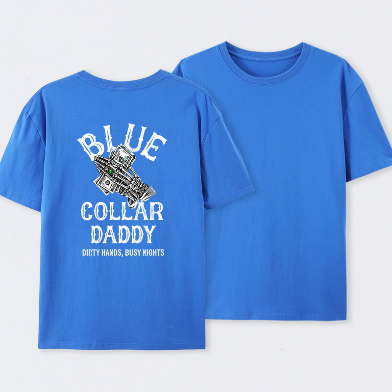 Blue Collar Daddy Printed T-Shirt
