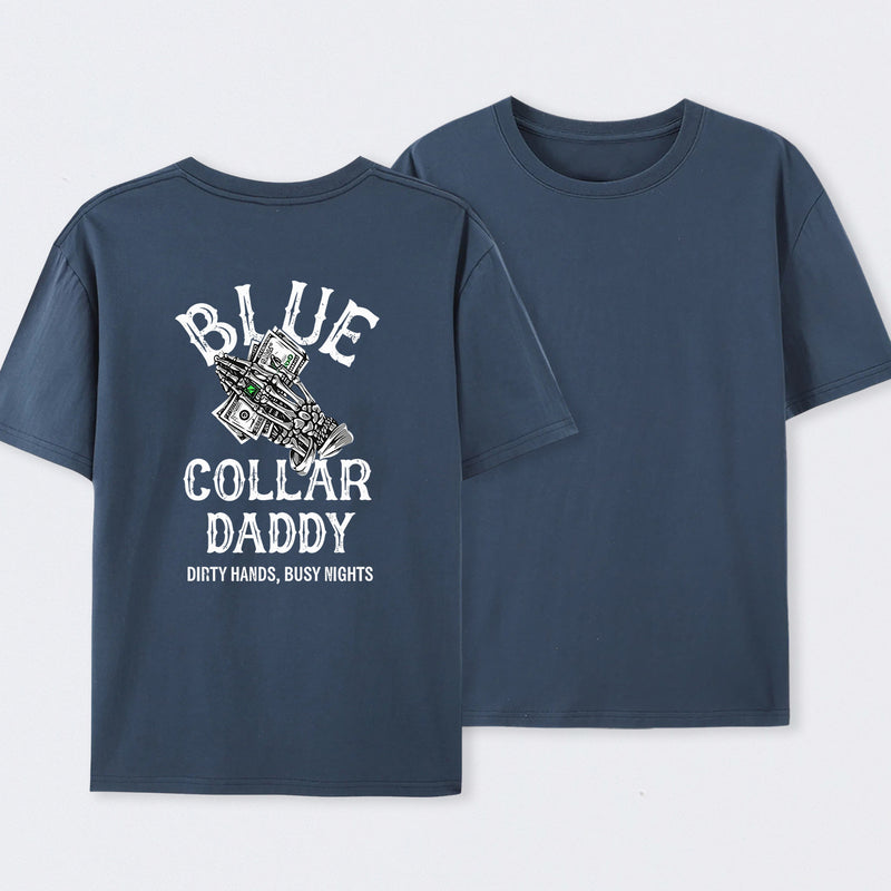 Blue Collar Daddy Printed T-Shirt