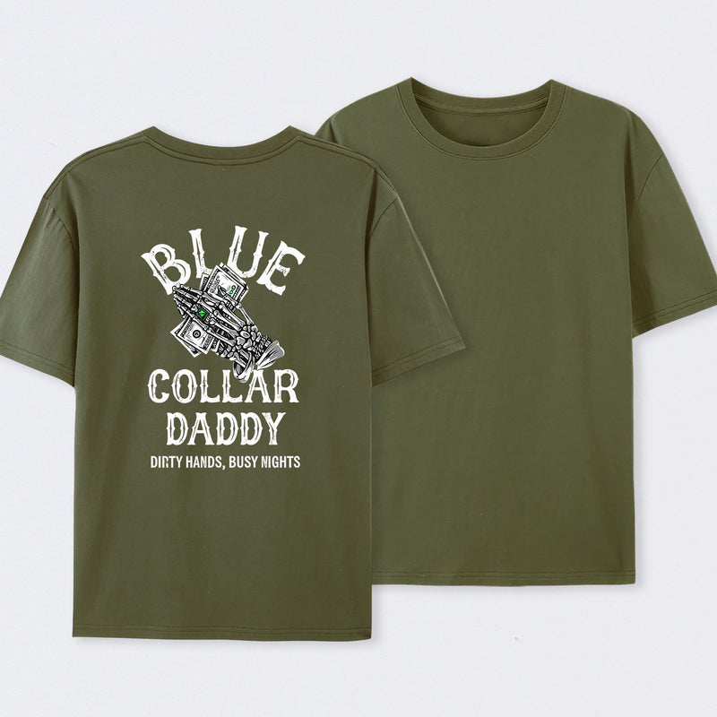 Blue Collar Daddy Printed T-Shirt