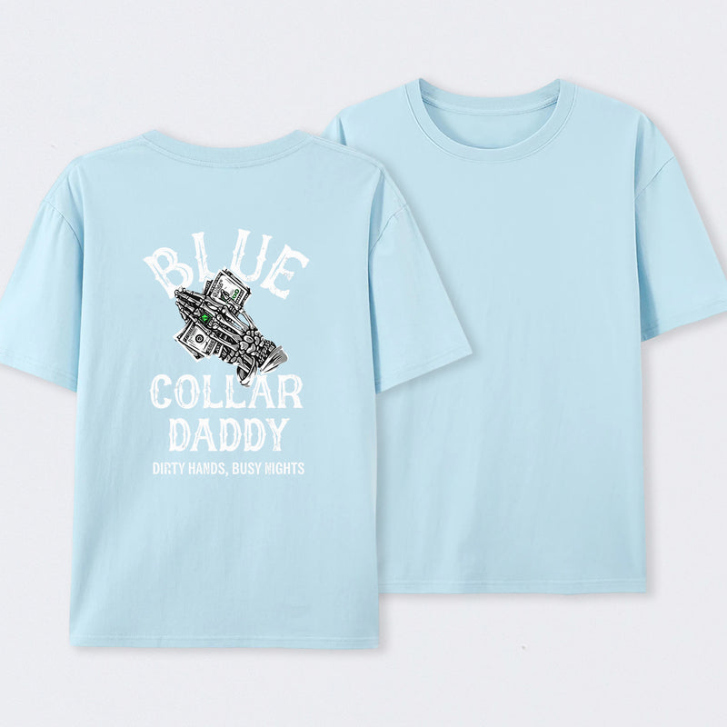 Blue Collar Daddy Printed T-Shirt
