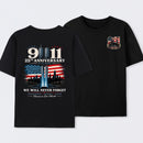 911 25th Anniversary Memorial Patriotic Two Sided T-Shirt