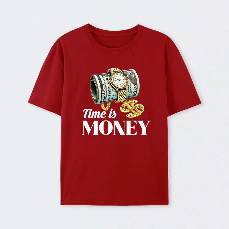 Time is Money Graphic Print T-Shirt