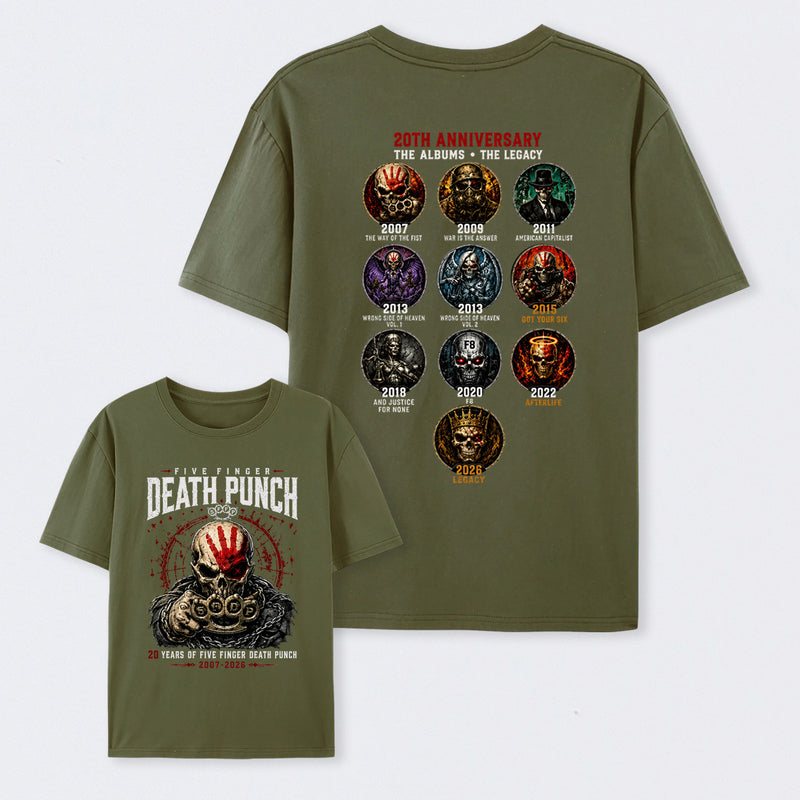 Five Finger Death Punch FFDP 20th Anniversary T-Shirt