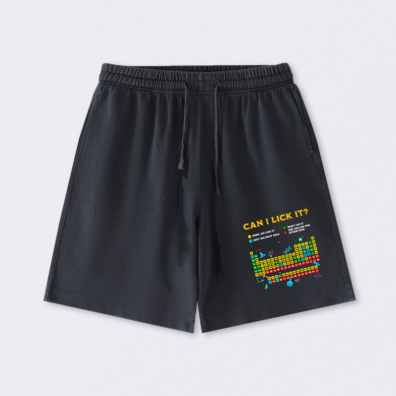 Can I Lick It Periodic Table Washed Shorts