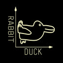 Rabbit or Duck Funny Washed Shorts