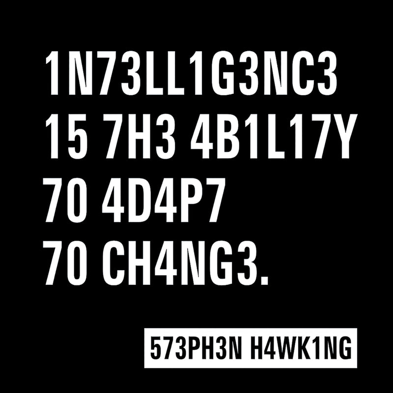 Intelligence - Stephen Hawking Science Washed Shorts