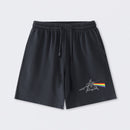 Optical Deconstruction Washed Shorts