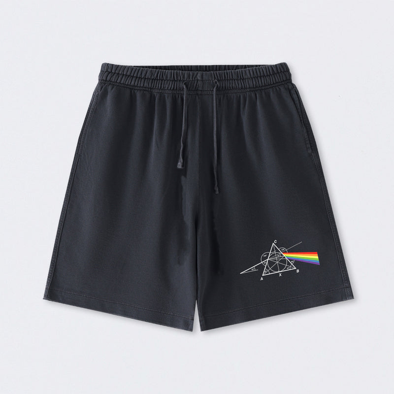 Optical Deconstruction Washed Shorts