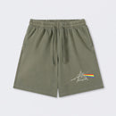 Optical Deconstruction Washed Shorts