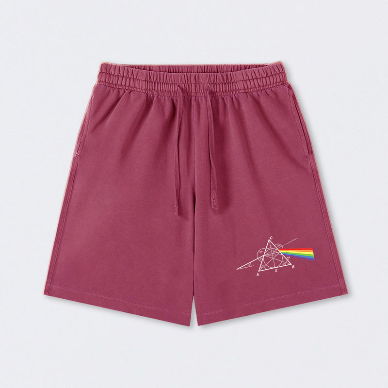 Optical Deconstruction Washed Shorts