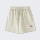 Optical Deconstruction Washed Shorts