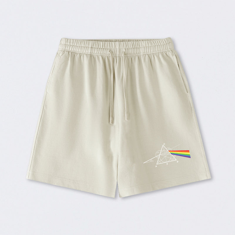 Optical Deconstruction Washed Shorts