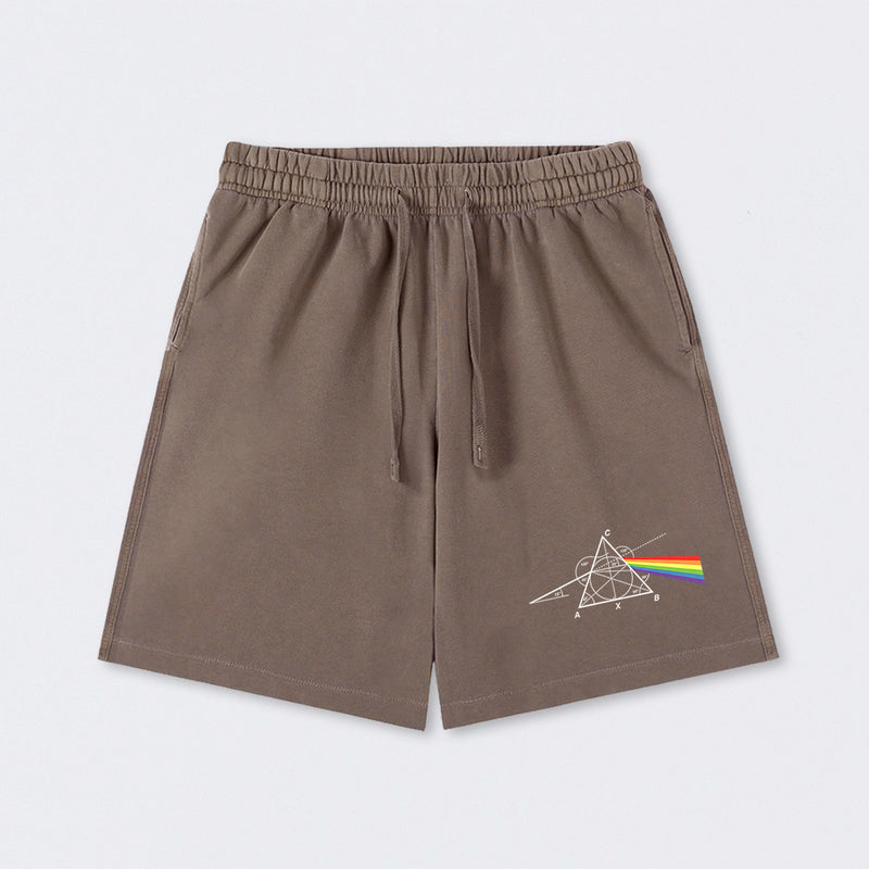 Optical Deconstruction Washed Shorts