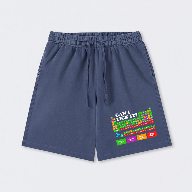 Can I Lick It Periodic Table Washed Shorts