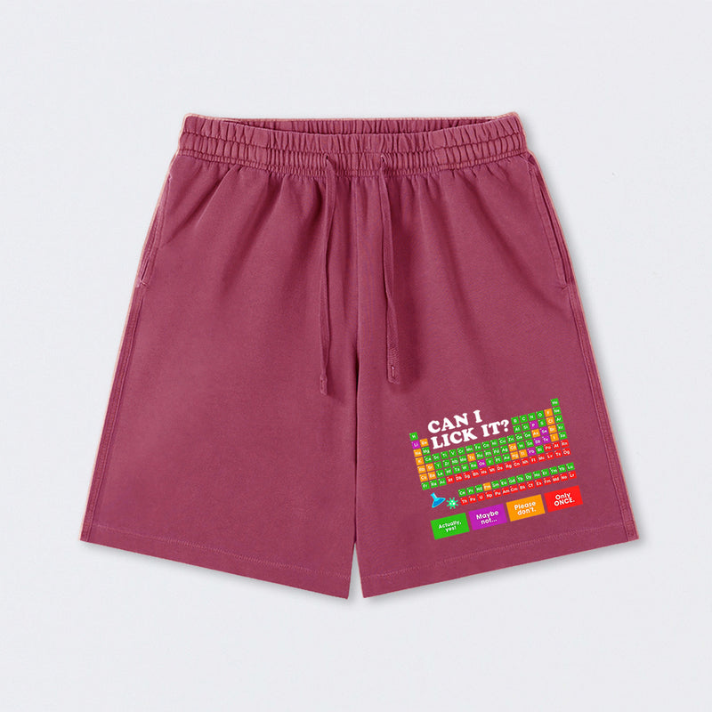Can I Lick It Periodic Table Washed Shorts