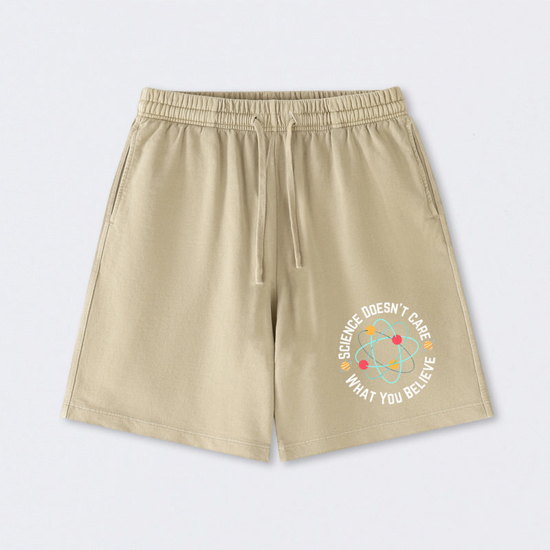 Science doesn't care what you believe Science Washed Shorts
