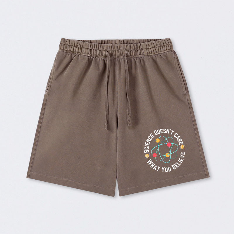 Science doesn't care what you believe Science Washed Shorts