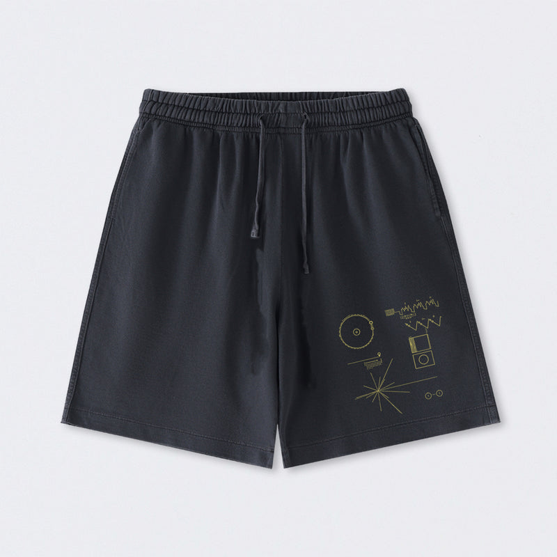 The Voyager Golden Record Washed Shorts