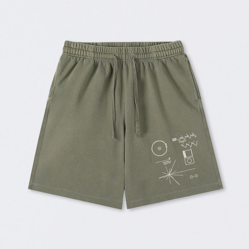 The Voyager Golden Record Washed Shorts