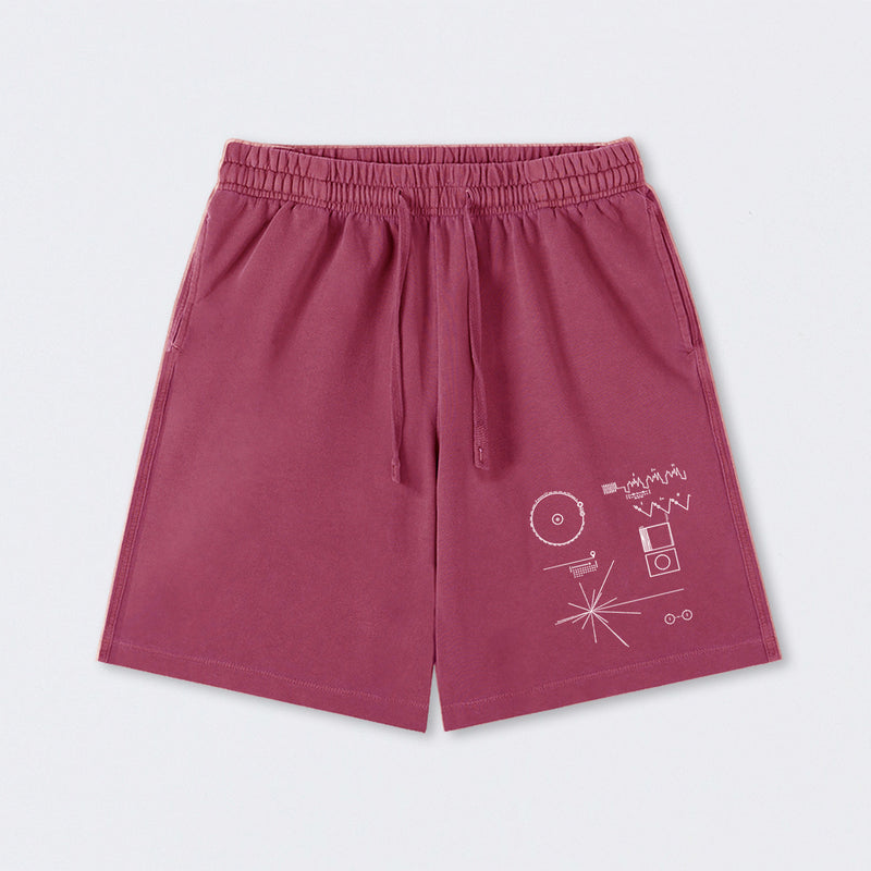 The Voyager Golden Record Washed Shorts