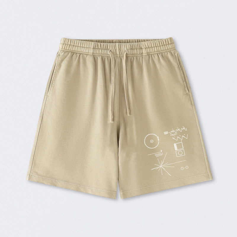 The Voyager Golden Record Washed Shorts