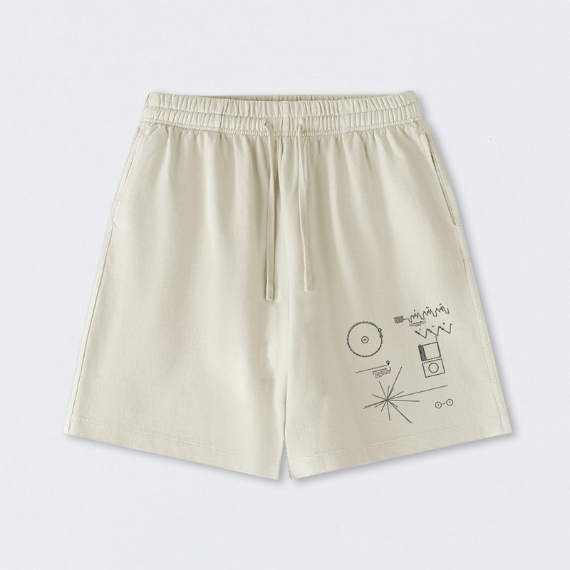 The Voyager Golden Record Washed Shorts