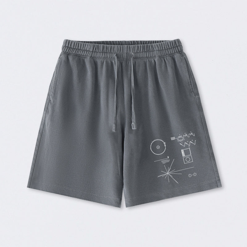 The Voyager Golden Record Washed Shorts