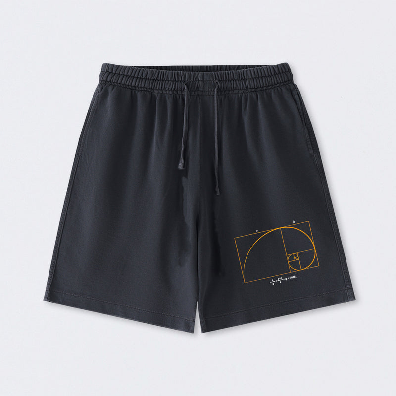 Fibonacci Math Art Science Engineer Washed Shorts