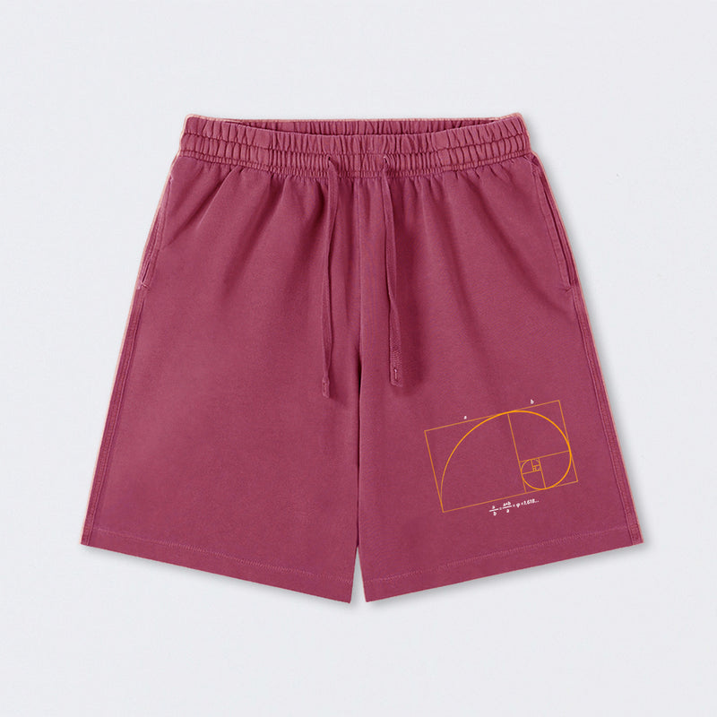 Fibonacci Math Art Science Engineer Washed Shorts