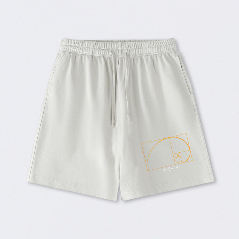 Fibonacci Math Art Science Engineer Washed Shorts