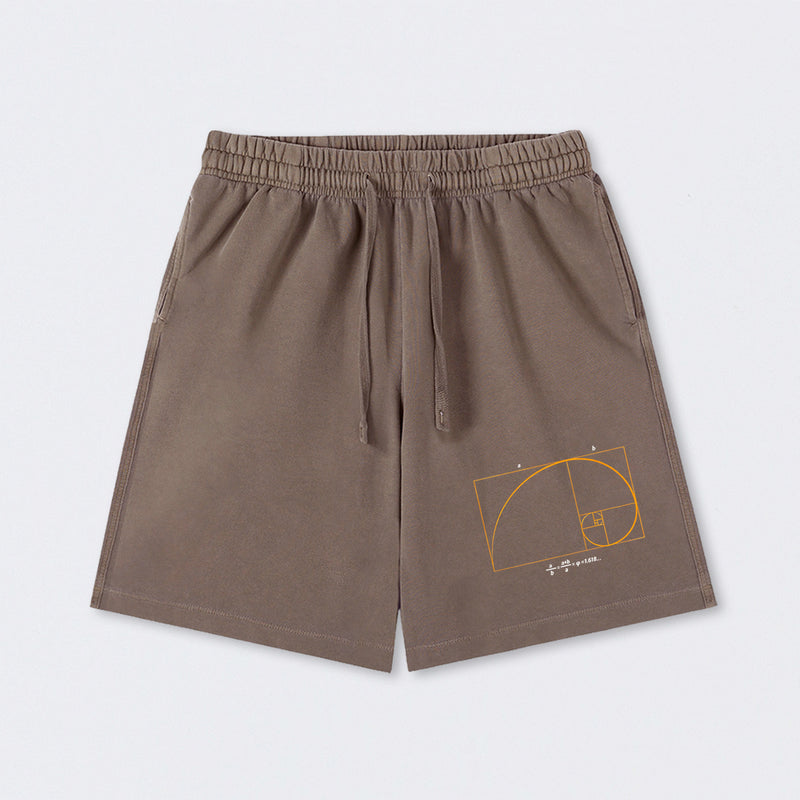 Fibonacci Math Art Science Engineer Washed Shorts