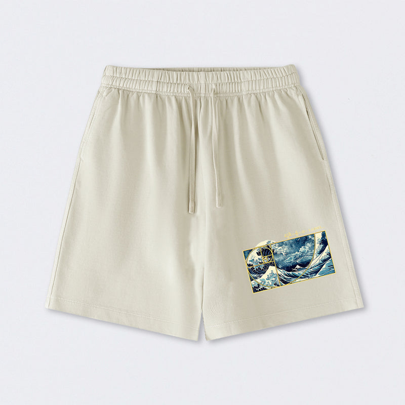 The Great Fibonacci Wave Science Washed Shorts