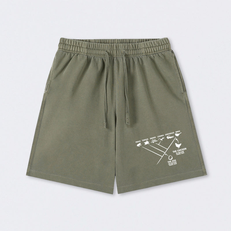 The Chicken And The Egg Washed Shorts