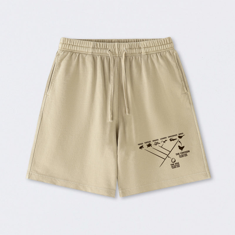 The Chicken And The Egg Washed Shorts