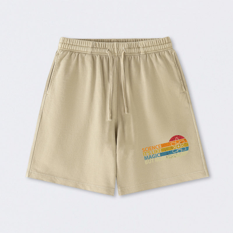 Science It's Like Magic But Real Science Washed Shorts