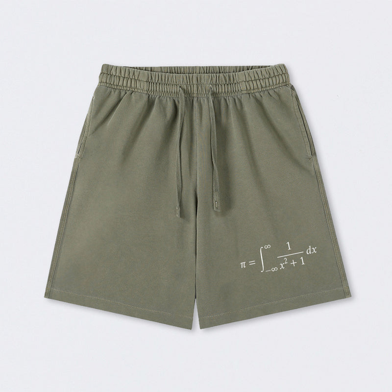 The Constant Number Pi Washed Shorts