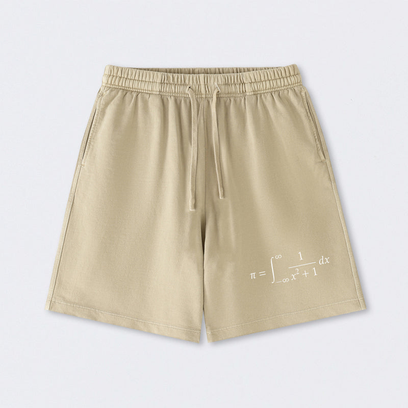 The Constant Number Pi Washed Shorts