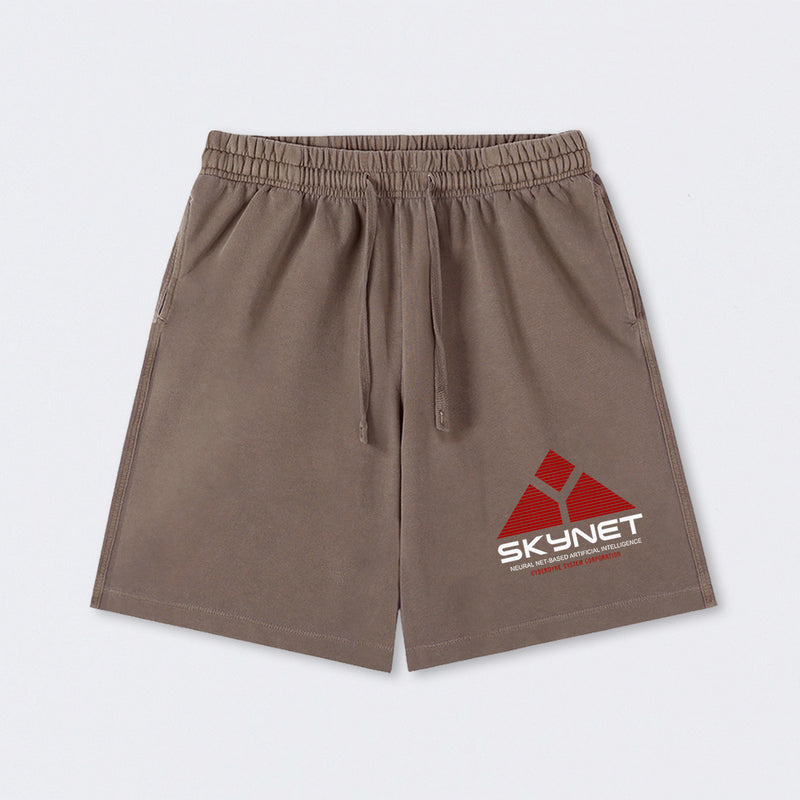 Skynet Neural Net Based Artificial Intelligence Washed Shorts