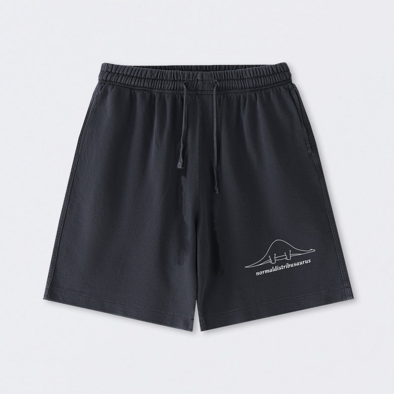 Normal Distribution Dinosaur Washed Shorts