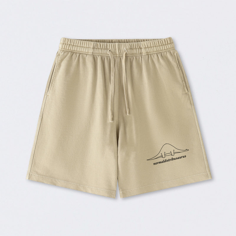 Normal Distribution Dinosaur Washed Shorts