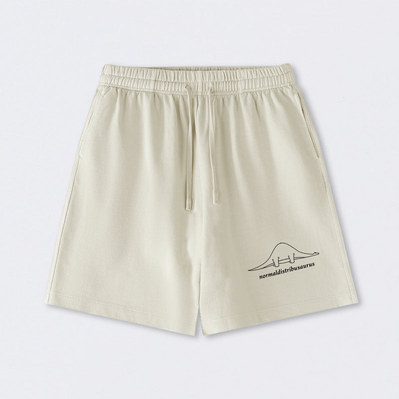 Normal Distribution Dinosaur Washed Shorts