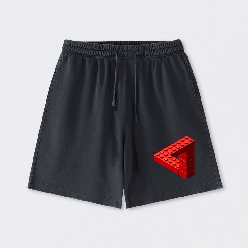 Escher Toy Bricks Washed Shorts