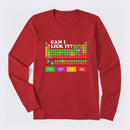 Can I Lick It Periodic Table Long Sleeve T-Shirt