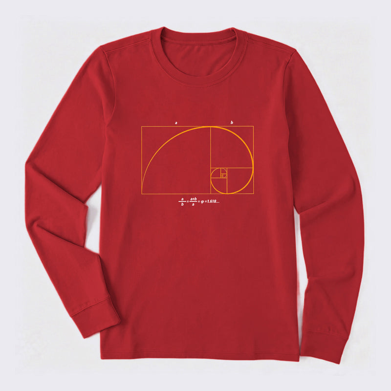 Fibonacci Math Art Science Engineer Long Sleeve T-Shirt