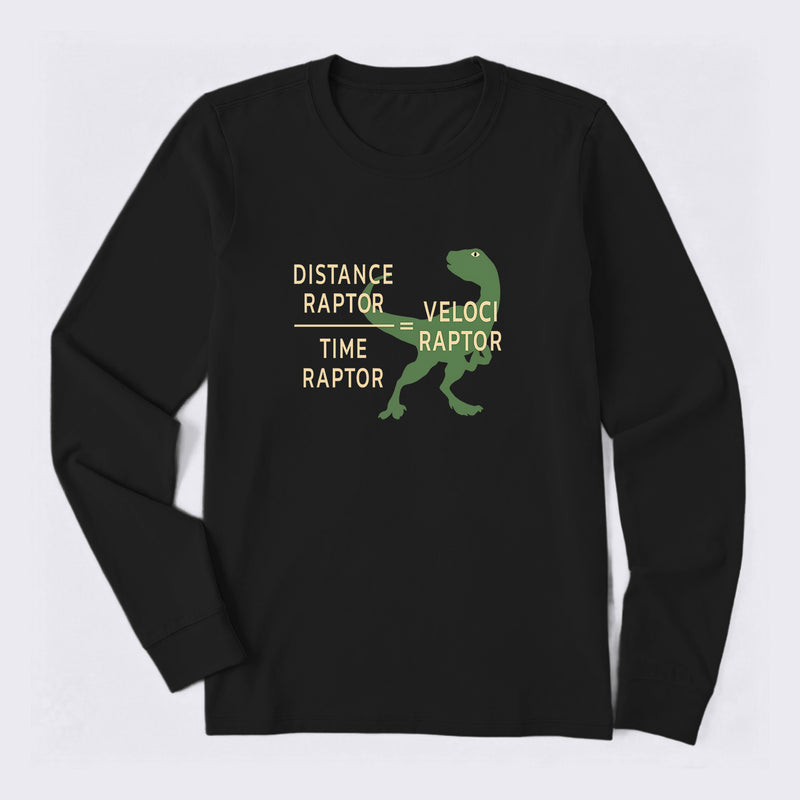 Equations Of Motion Science Velociraptor Long Sleeve T-Shirt