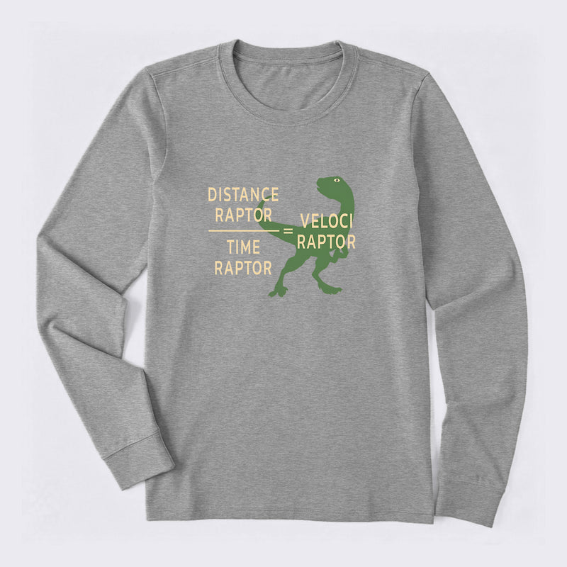 Equations Of Motion Science Velociraptor Long Sleeve T-Shirt