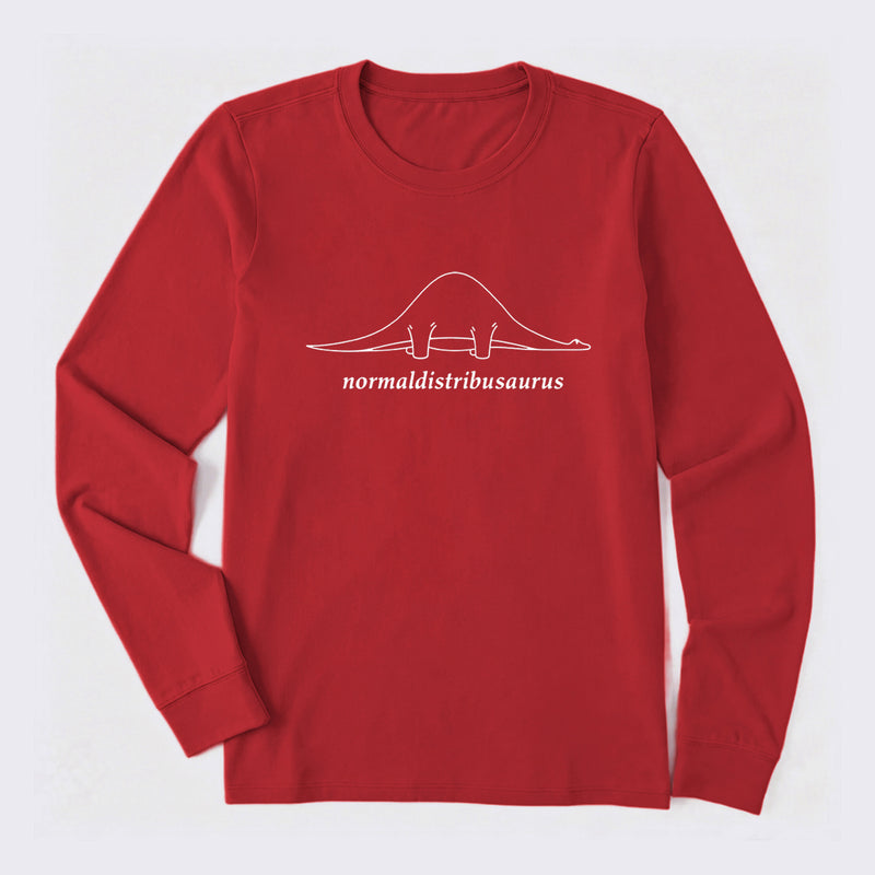 Normal Distribution Dinosaur Long Sleeve T-Shirt