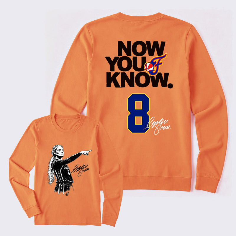 Sophie Cunningham Now You Know Double-Sided Basketball Graphic Long Sleeve T-Shirt