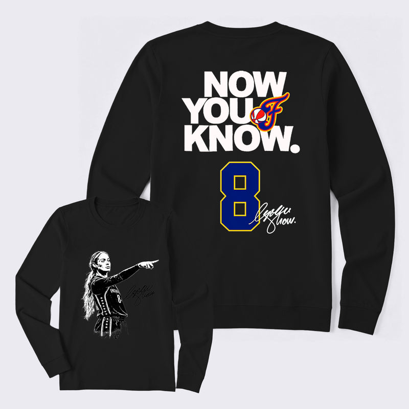 Sophie Cunningham Now You Know Double-Sided Basketball Graphic Long Sleeve T-Shirt